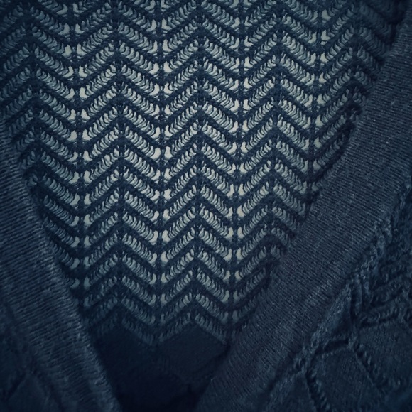 Long Elegant Legs | Chevron Pointelle Cardigan - Picture 3 of 7